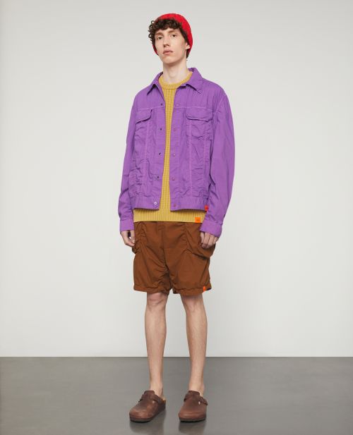 Garment-dyed cotton poplin jacket