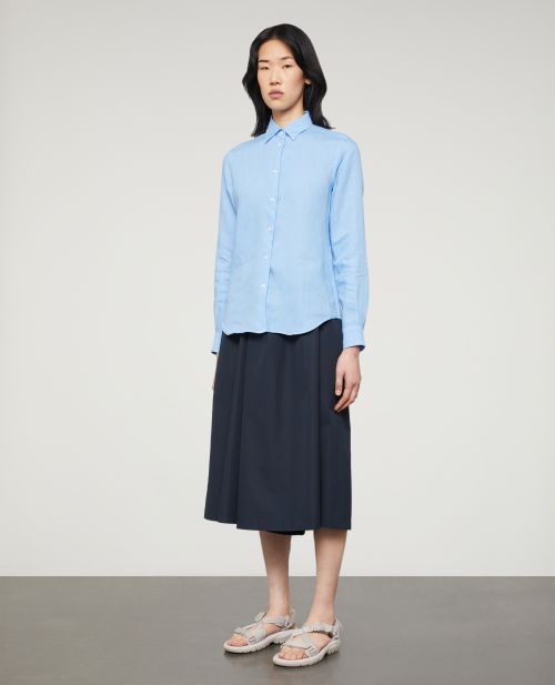 Classic garment-dyed linen shirt