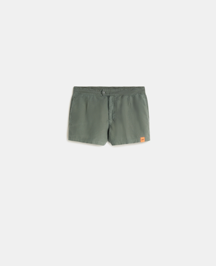 Garment-dyed oxford cotton trunks