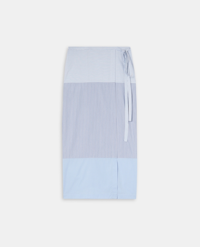 Cotton poplin sarong skirt