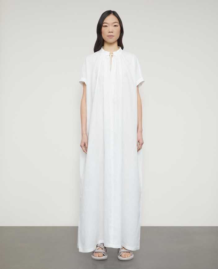 Lightweight garment-dyed linen dress