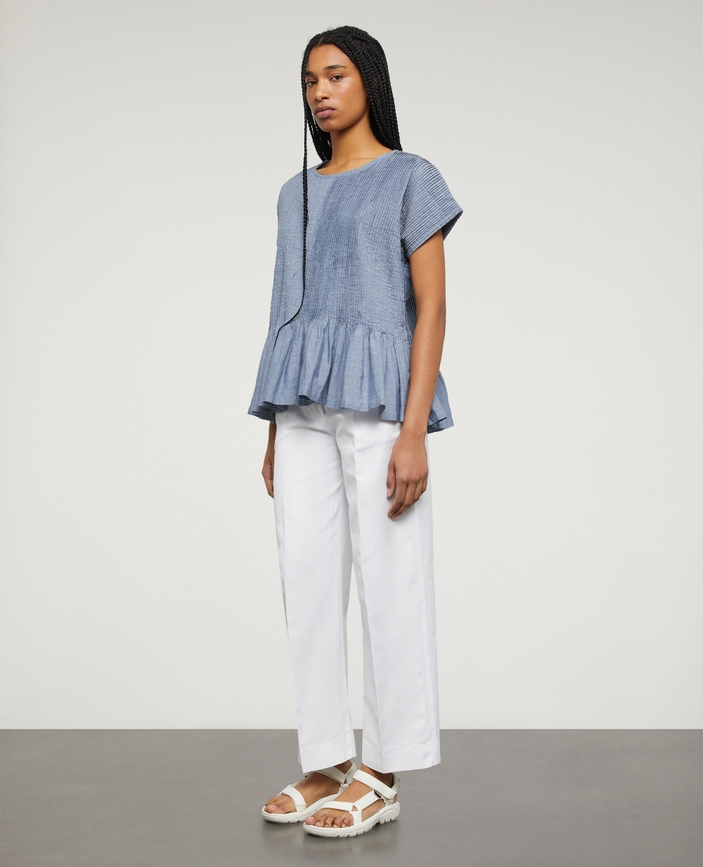 Top in chambray di cotone indiano