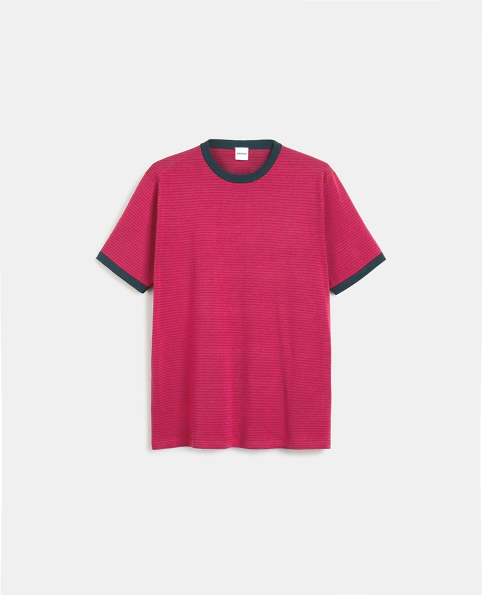 Cotton-silk-linen knit t-shirt